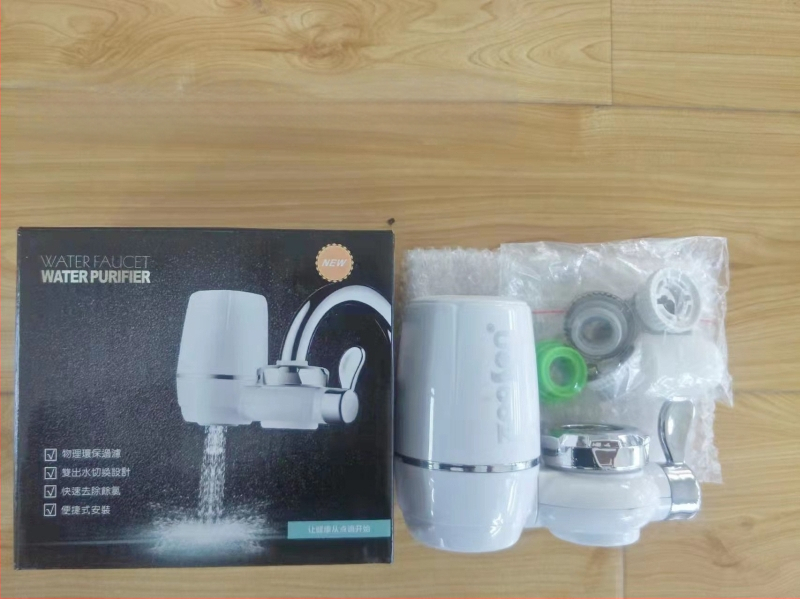 7-laipsnių keramikos filtras krano vandens valymui, be montavimo, keičiamas filtras, 1000 L/dienai