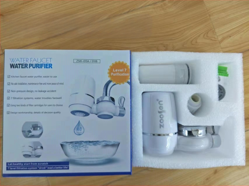 7-laipsnių keramikos filtras krano vandens valymui, be montavimo, keičiamas filtras, 1000 L/dienai