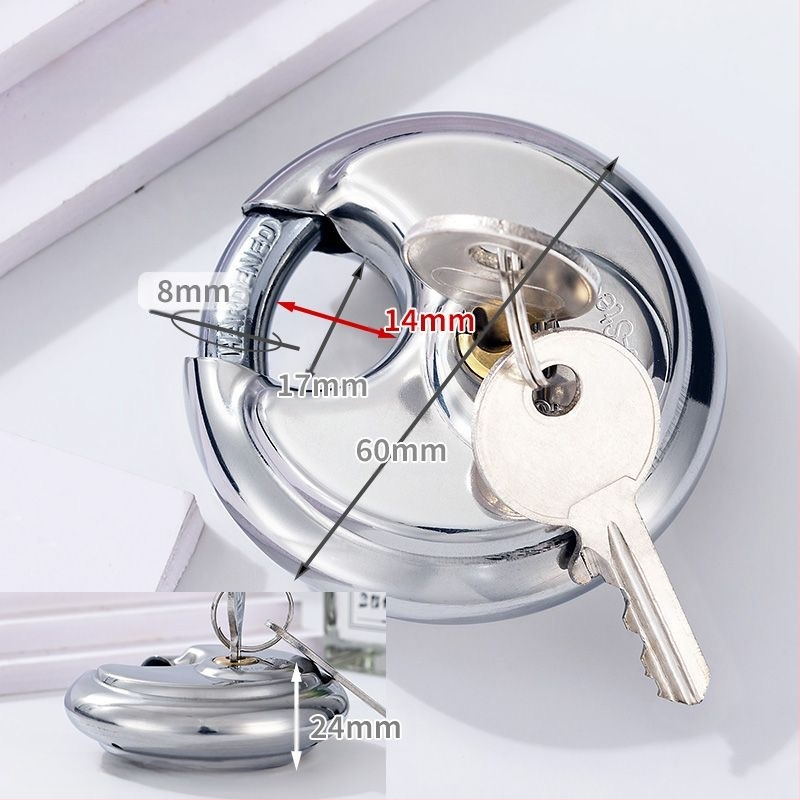 Κλειδαριά ασφαλείας από ανοξείδωτο ατσάλι, Τύπος C, Αντι-σπασμού, Αντι-διάρρηξης, Αδιάβροχη για εξωτερική χρήση, για πόρτες αποθήκης
