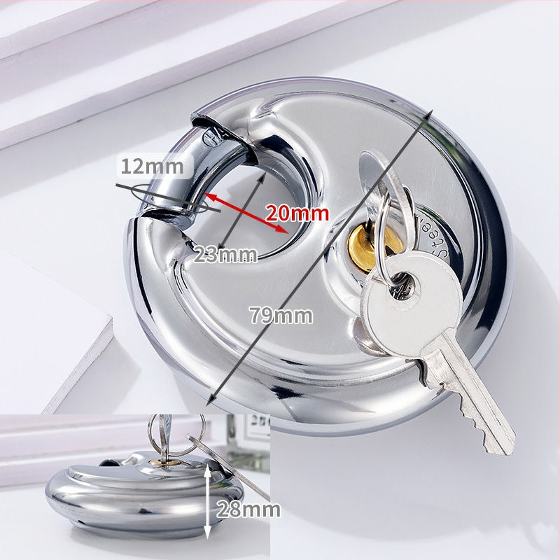 Κλειδαριά ασφαλείας από ανοξείδωτο ατσάλι, Τύπος C, Αντι-σπασμού, Αντι-διάρρηξης, Αδιάβροχη για εξωτερική χρήση, για πόρτες αποθήκης