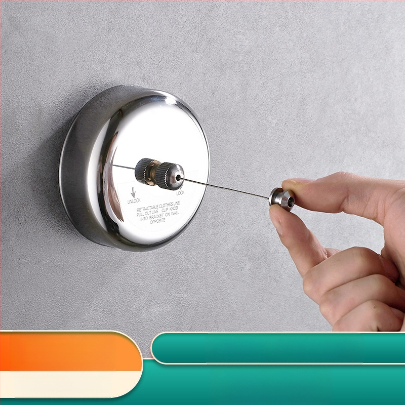 Разтегателна стенна сушалка за дрехи, 304 неръждаема стомана, скрит монтаж, за баня и балкон