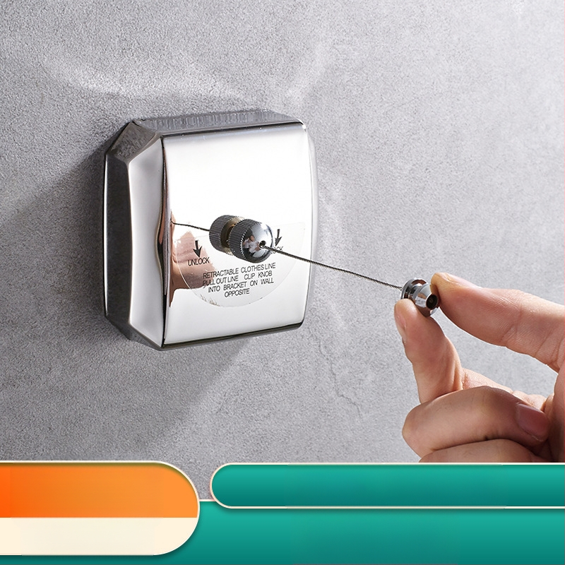 Разтегателна стенна сушалка за дрехи, 304 неръждаема стомана, скрит монтаж, за баня и балкон