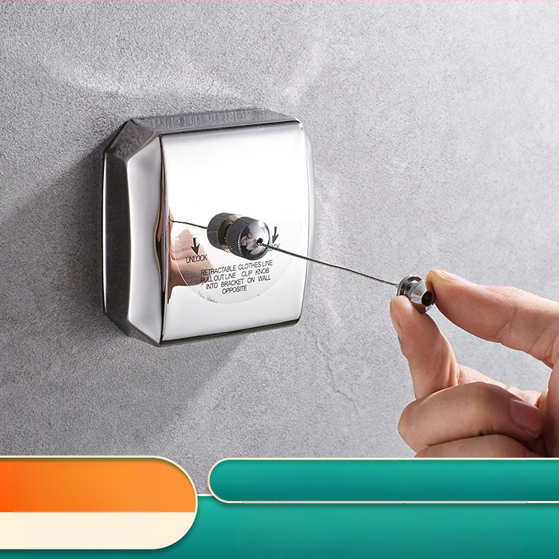 Разтегателна стенна сушалка за дрехи, 304 неръждаема стомана, скрит монтаж, за баня и балкон