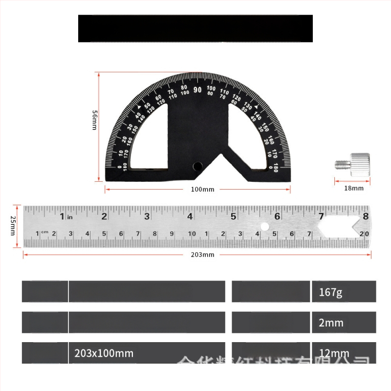 Дърводелска Edge Rule – маркиращ инструмент за дърво, ръбове и ъгли — марка Refined red Technology