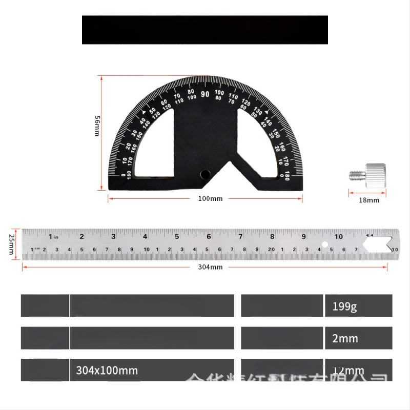 Дърводелска Edge Rule – маркиращ инструмент за дърво, ръбове и ъгли — марка Refined red Technology