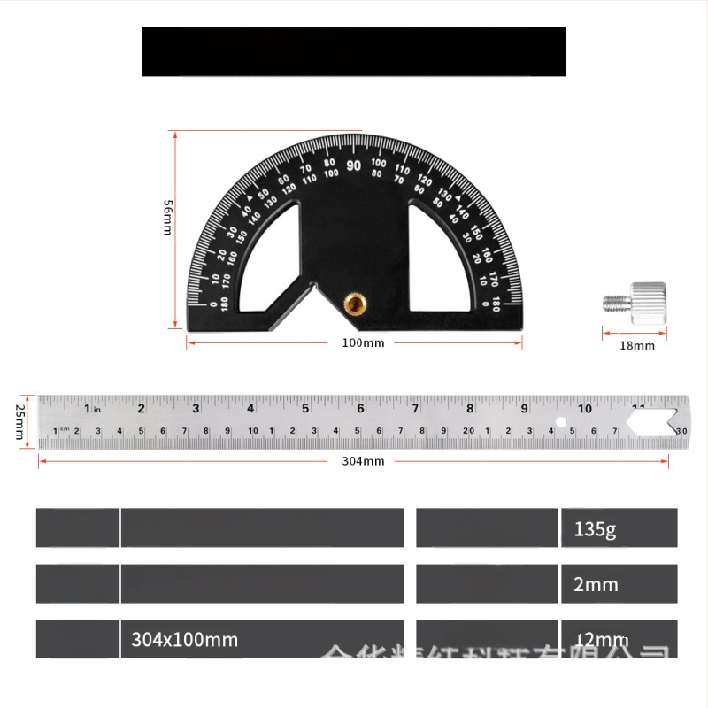 Дърводелска Edge Rule – маркиращ инструмент за дърво, ръбове и ъгли — марка Refined red Technology