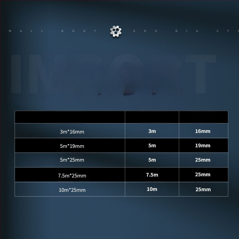 Plieninė matavimo juostelė su sustiprinta konstrukcija, atspari kritimams ir dilimui, apsauginiame dėkle