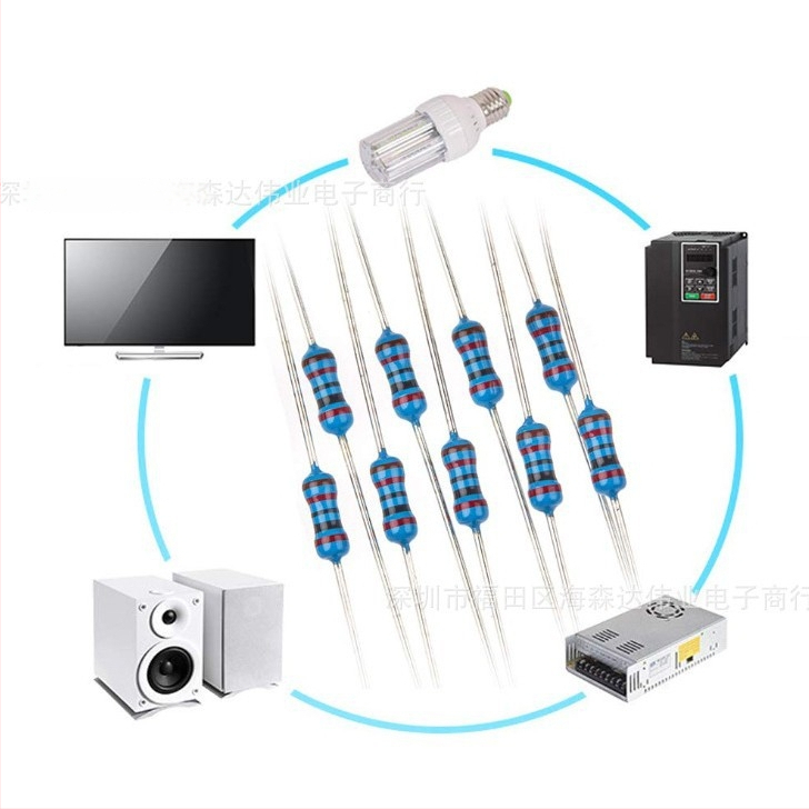 1/4W метален филмов резистор пакет, 1% толеранс, 300/600/1000/2600/3120 броя