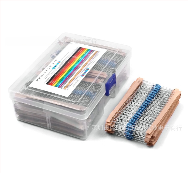 1/4W метален филмов резистор пакет, 1% толеранс, 300/600/1000/2600/3120 броя