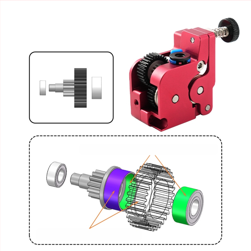 ELVES K1/K1C/K1Max цял метален екструдер – ъпгрейд комплект за близка екструзия за 3D принтер ELF/ELF PRO