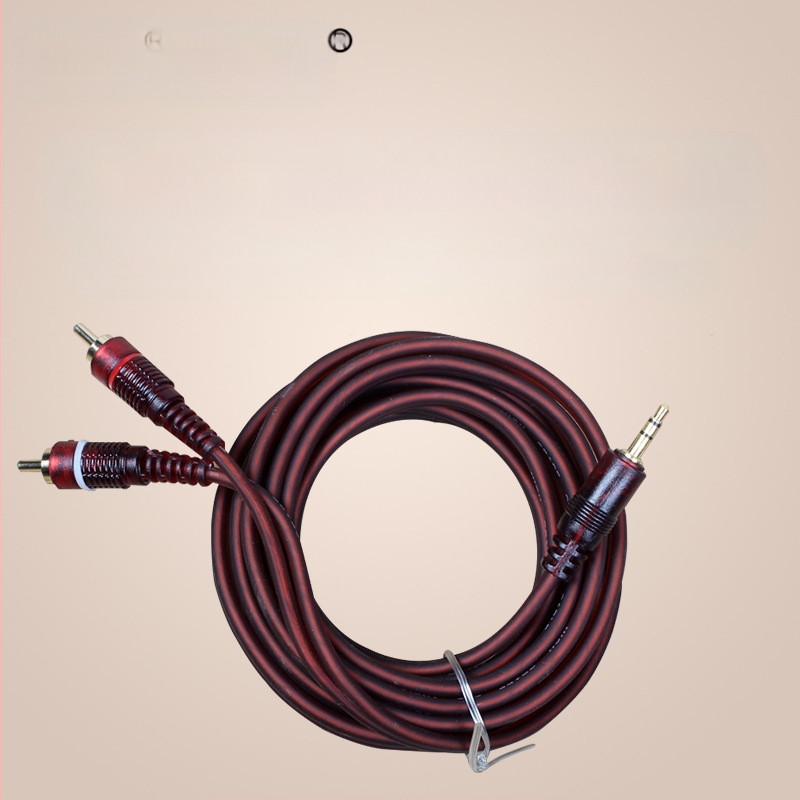 Аудио кабел 3,5 мм към два RCA мъжки за компютърни колонки