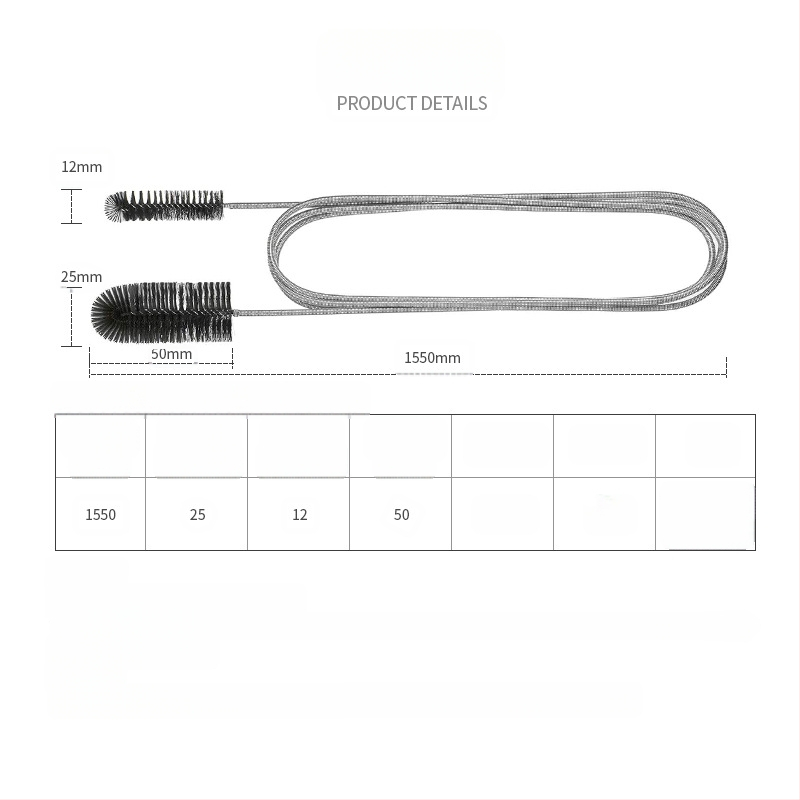 Nerūdijančio plieno vamzdžių šepetėlis, prekės ženklas Ruili, 300 vnt dėžutėje, pradėtas 2023 metais.
