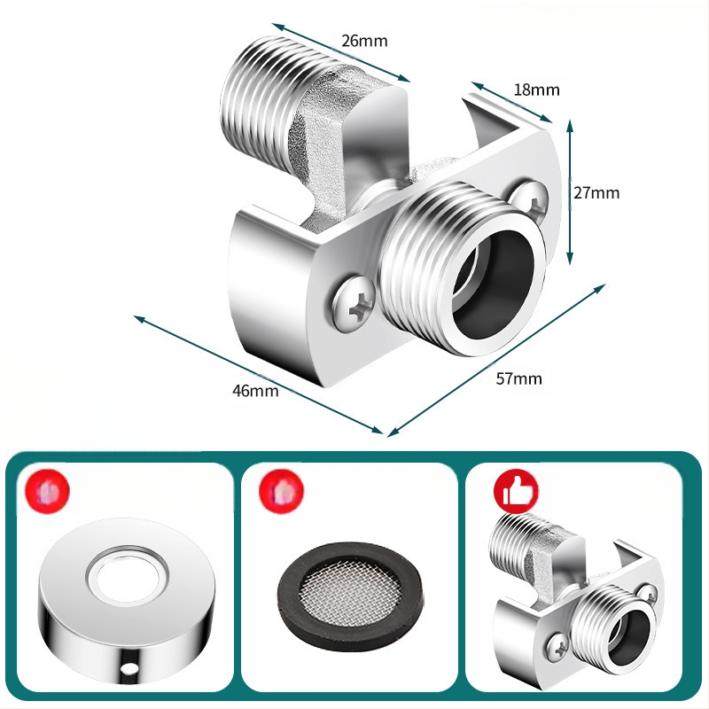 Univerzalni zakrivljeni tuš spoj, bakar, prilagodljivo, moderan minimalistički stil