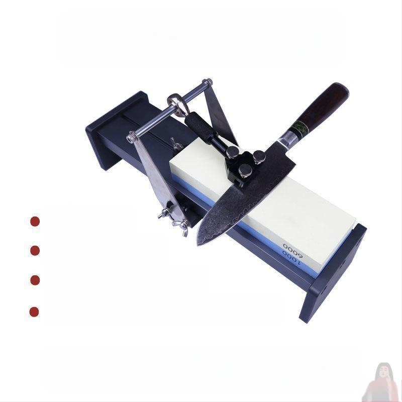 Diamentinis peilių šlifuoklio laikiklis su akmens laikikliu ir kampo lokalizatoriumi