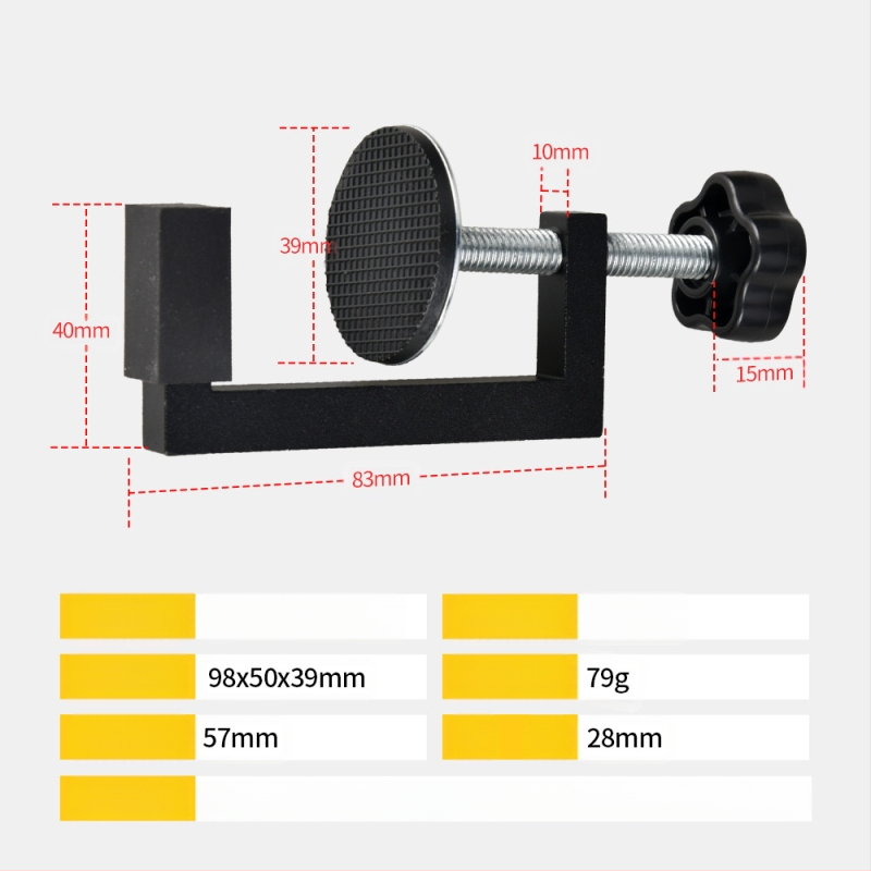 Onkel.J дърводелска щипка с G-образна и C-образна форма, стомана с резба, тегло 0,065 кг