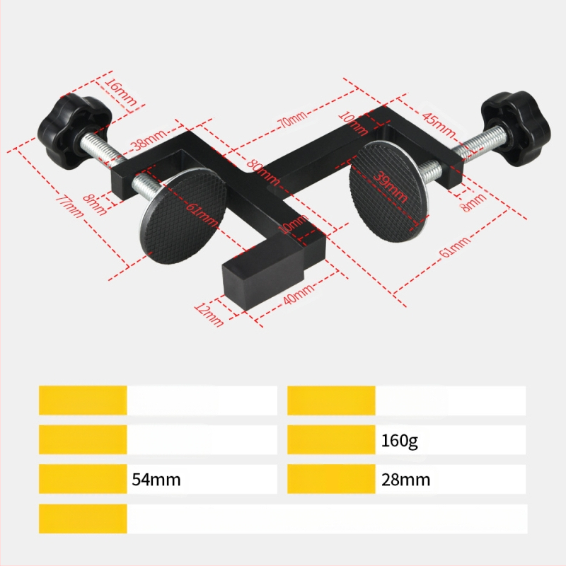 Onkel.J дърводелска щипка с G-образна и C-образна форма, стомана с резба, тегло 0,065 кг