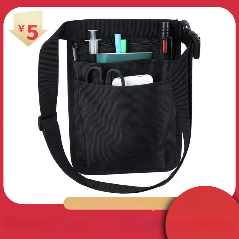 Lengvas juosmens krepšys medicininiams reikmenims grožio ir makiažo meistrams – 600D Oxford audinys, ultra lengvas, atsparus dilimui, plastikinė sagtis, sportinis juosmens krepšys