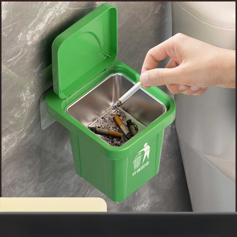 Sieninis šiukšlių dėžė su pelenine, nerūdijančio plieno + ABS, dulkėms atsparus, su dangčiu, modelis 152s41fsfkpsldpada