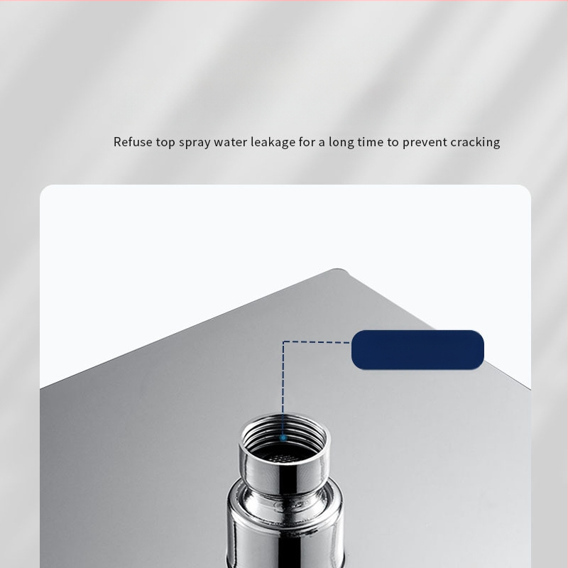 Yanya nerūdijančio plieno dušo galva, lietaus režimas, viršutinio purškimo modelis, darbinė temperatūra 1–90°C