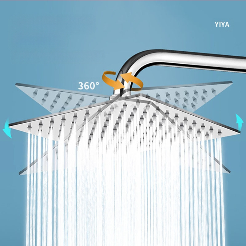 Yanya nerūdijančio plieno dušo galva, lietaus režimas, viršutinio purškimo modelis, darbinė temperatūra 1–90°C