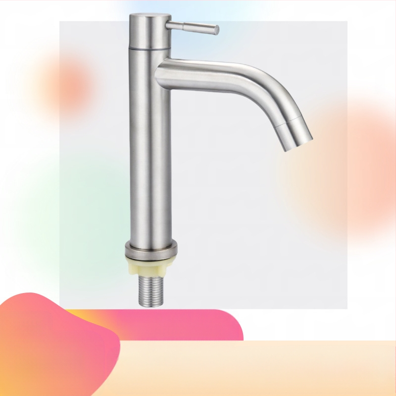 Nerūdijančio plieno praustuvo čiaupas su keraminiu vožtuvu, elektroplatinė danga, montuojamas prie praustuvo, modelis HZ-1-1-138543-3