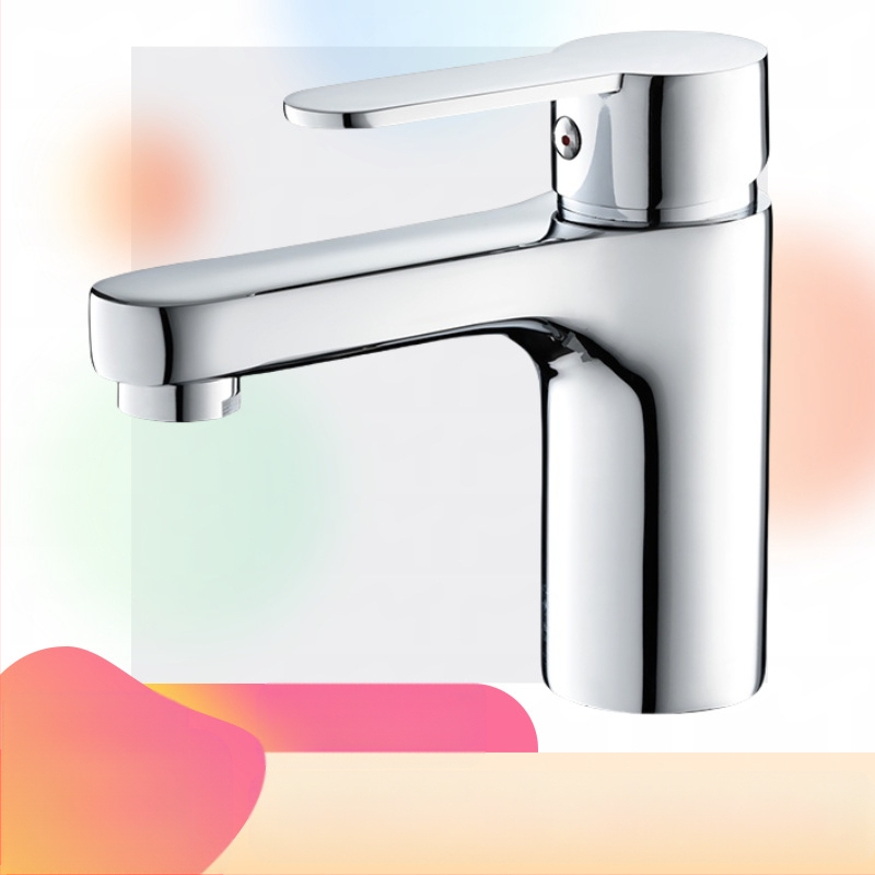 Nerūdijančio plieno praustuvo čiaupas su keraminiu vožtuvu, elektroplatinė danga, montuojamas prie praustuvo, modelis HZ-1-1-138543-3