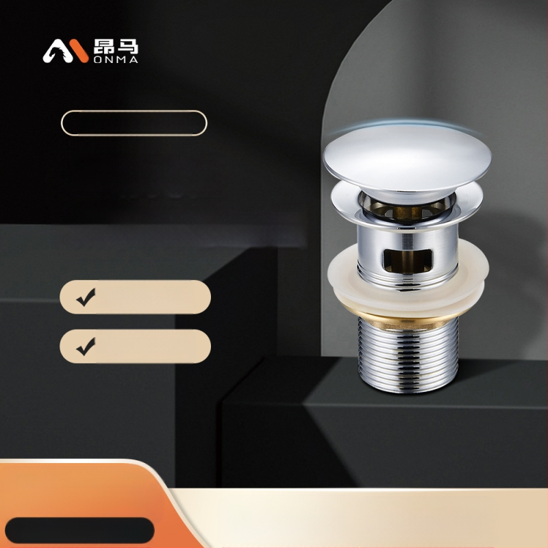 Αποχέτευση νιπτήρα με αναδυόμενο μηχανισμό – τύπος bounce, υλικό: ανοξείδωτο ατσάλι, μοντέλο DR-7886, Angma