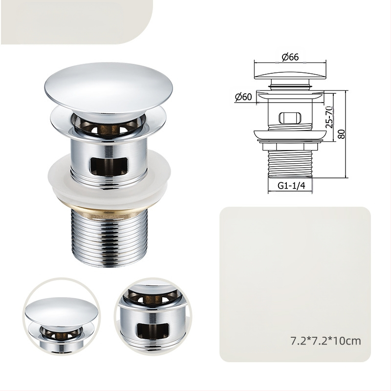 Αποχέτευση νιπτήρα με αναδυόμενο μηχανισμό – τύπος bounce, υλικό: ανοξείδωτο ατσάλι, μοντέλο DR-7886, Angma