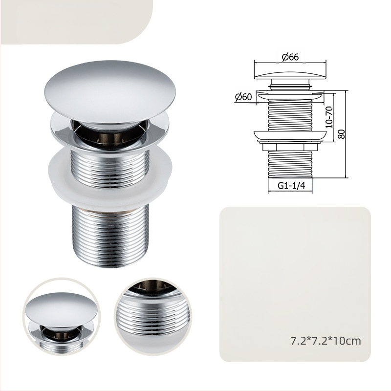 Αποχέτευση νιπτήρα με αναδυόμενο μηχανισμό – τύπος bounce, υλικό: ανοξείδωτο ατσάλι, μοντέλο DR-7886, Angma