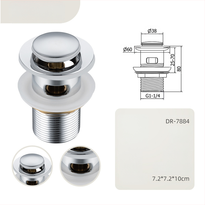 Αποχέτευση νιπτήρα με αναδυόμενο μηχανισμό – τύπος bounce, υλικό: ανοξείδωτο ατσάλι, μοντέλο DR-7886, Angma