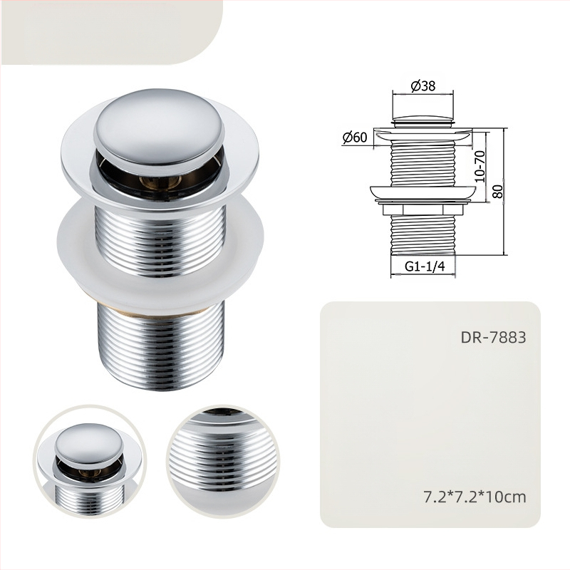Αποχέτευση νιπτήρα με αναδυόμενο μηχανισμό – τύπος bounce, υλικό: ανοξείδωτο ατσάλι, μοντέλο DR-7886, Angma