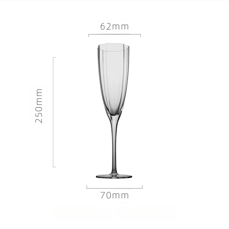 Vyno stiklas su gėlių forma (kristalas; Šiaurės stilius; pritaikomas; spausdintas logotipas)