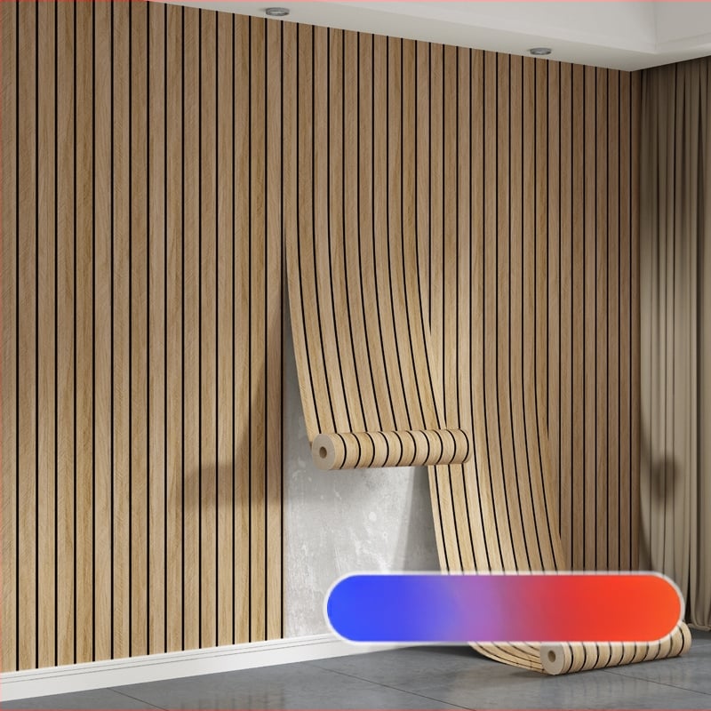 Savarankiškai klijuojamos tapetai – grotelės lino raštas, retro medžio faktūra, stora PVC, atsparios vandeniui, atsparios drėgmei, atsparios aliejui