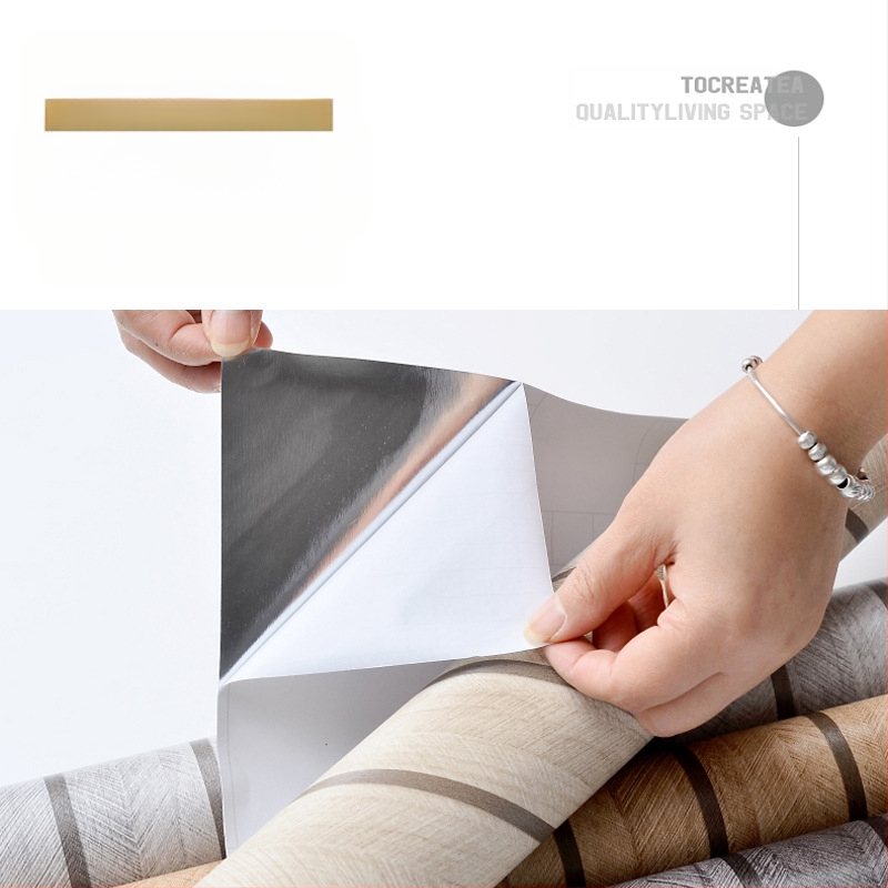 Savarankiškai klijuojamos tapetai – grotelės lino raštas, retro medžio faktūra, stora PVC, atsparios vandeniui, atsparios drėgmei, atsparios aliejui