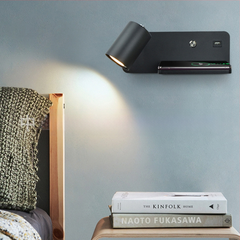 Yooe sienas lampa ar alumīnija abažūru, dzelzs korpuss, LED, 220V, GU10 5W