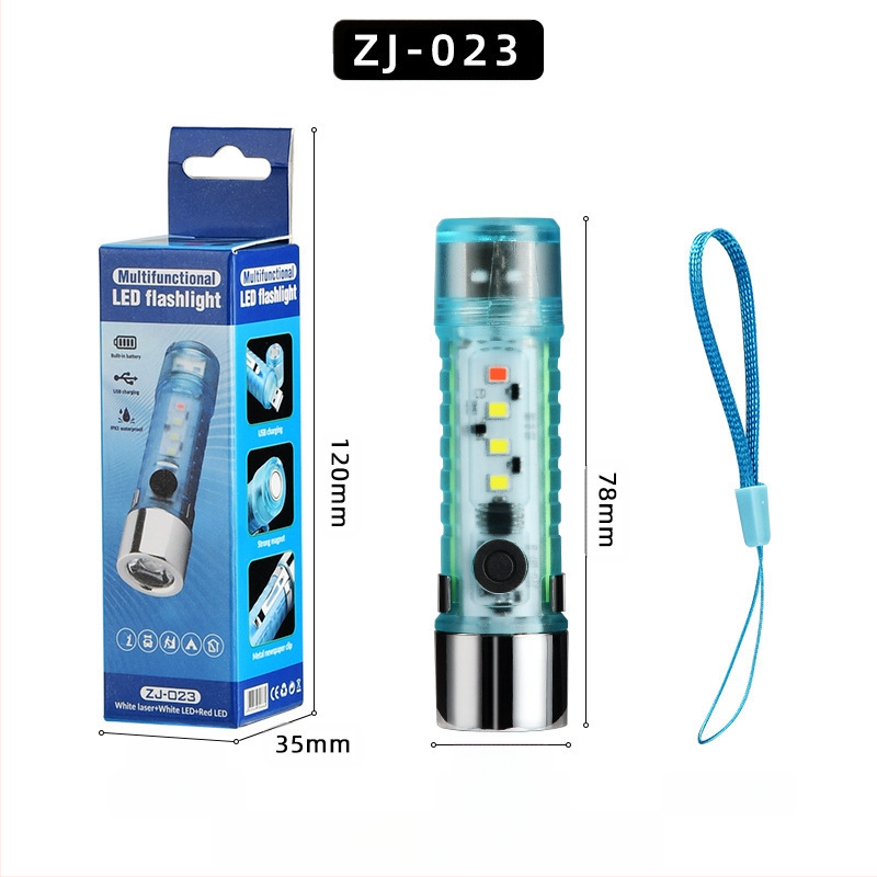 LED мини фенер с ключодържател за къмпинг, водоустойчив, LED+COB, обхват 10–15 м, време на светене 3 ч, капацитет на батерията 400 mAh