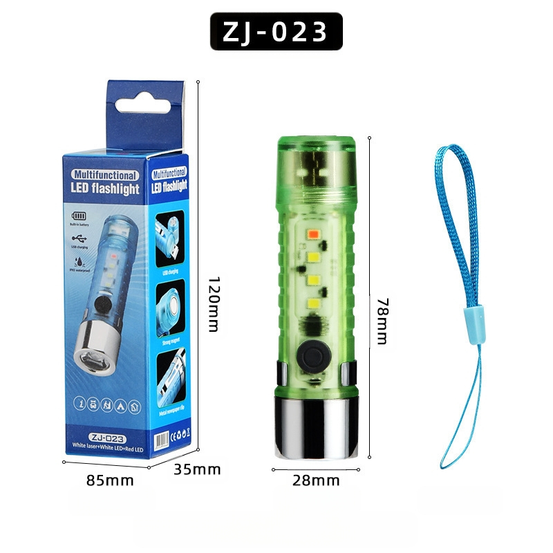 LED мини фенер с ключодържател за къмпинг, водоустойчив, LED+COB, обхват 10–15 м, време на светене 3 ч, капацитет на батерията 400 mAh