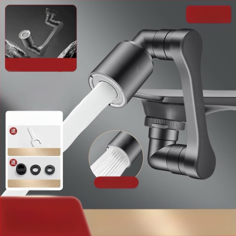 Daugiafunkcinis mechaninis čiaupo išplėtėjas su pasukamu jungtimi, keraminio vožtuvo šerdimi, vieno sujungimo, tinkamas praustuvėi, modelis DY-robotic arm universal faucet 03