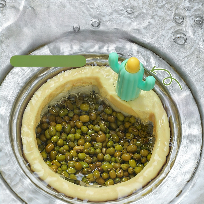 Кухненска филтърна кошничка за мивка с дизайн на кактус — пластмаса, произход Yiwu, модерен минималистичен стил, пускане лято 2024