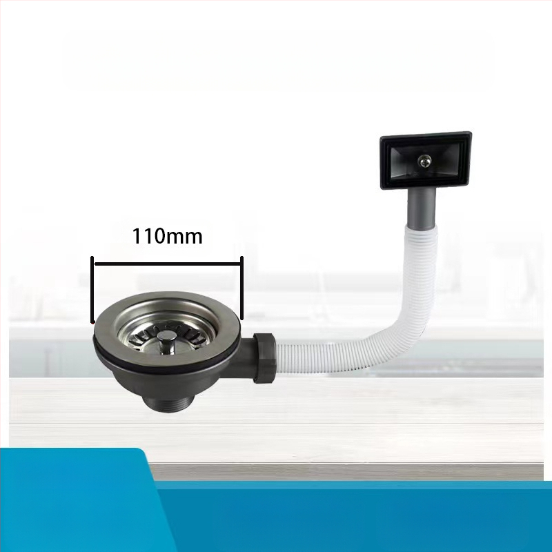 Evropski stil odvodnje sudopera s prelijevanjem, 304 nerđajući čelik, model 110/114, težina 240 g