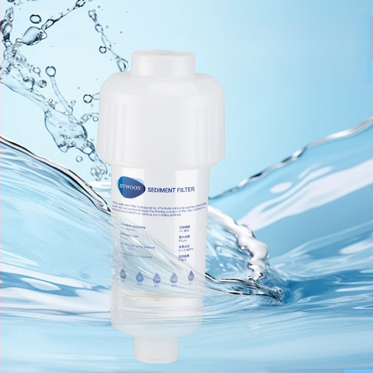 Vandens valymo filtro elemento su PP medvilne, išankstinis filtras, trijų branduolių korpusas