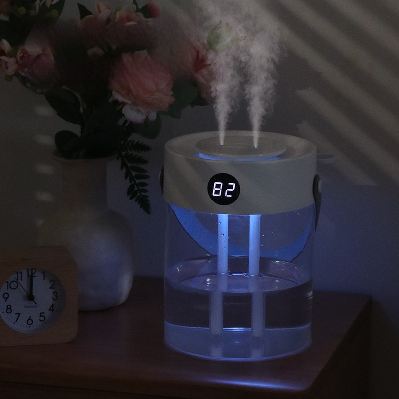 USB maitinamas drėkintuvas, dvi purškimo angos, 2,6–4,0 L talpa, tinka patalpoms iki 10 m², modelis T20