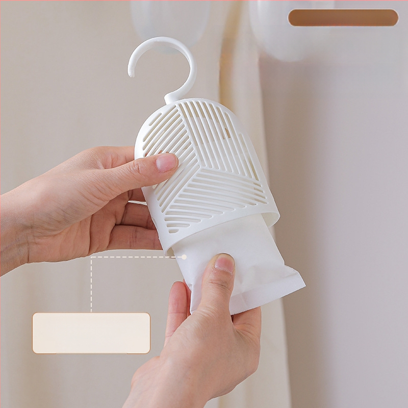 Vješivi desikant za garderobu s kalcijevim kloridom — apsorber vlage za spavaće sobe i garderobu, u kutiji 100 kom., 209 g po komadu