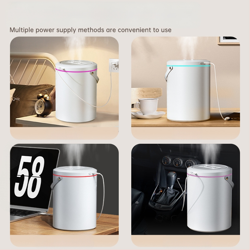 Aromaterapinis drėkintuvas, 2 rūko išėjimai, talpa 2.6-4.0 L, USB maitinimas, tinkamas patalpoms iki 10 m²