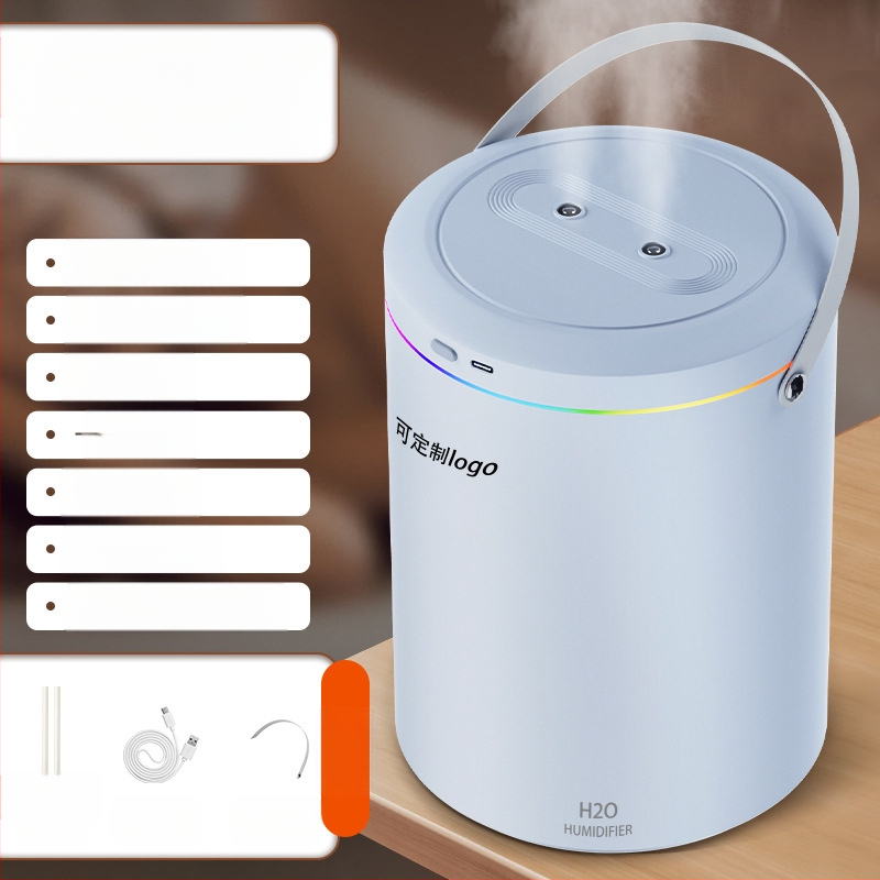 Aromaterapinis drėkintuvas, 2 rūko išėjimai, talpa 2.6-4.0 L, USB maitinimas, tinkamas patalpoms iki 10 m²