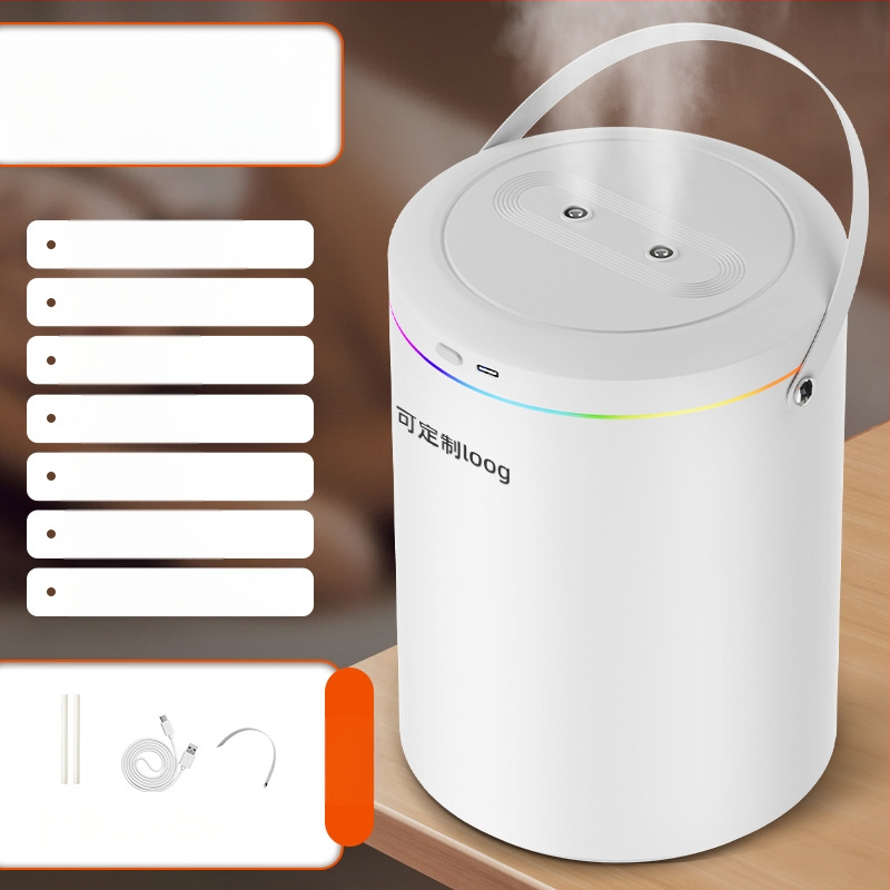 Aromaterapinis drėkintuvas, 2 rūko išėjimai, talpa 2.6-4.0 L, USB maitinimas, tinkamas patalpoms iki 10 m²