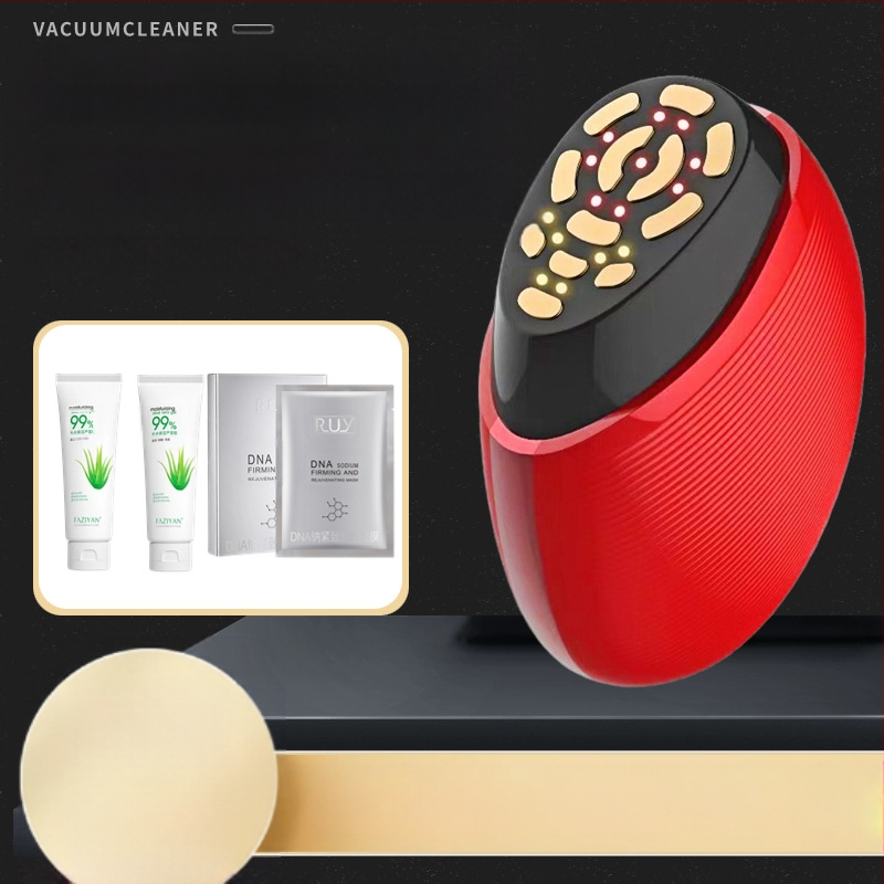 Mājas lietošanai paredzēts sejas kopšanas ierīce ar EMS mikrostraumu un fotonisko gaismas terapiju ādas atjaunošanai, pārnēsājams, iekšējā akumulatora jauda 1200–2000 mAh