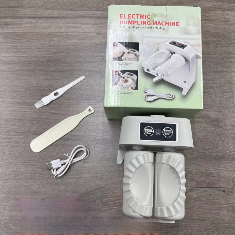 Elektrinė koldūnų gamykla – namų naudojimui, visiškai automatinė, kompaktiška spauda ir formos virtuvei