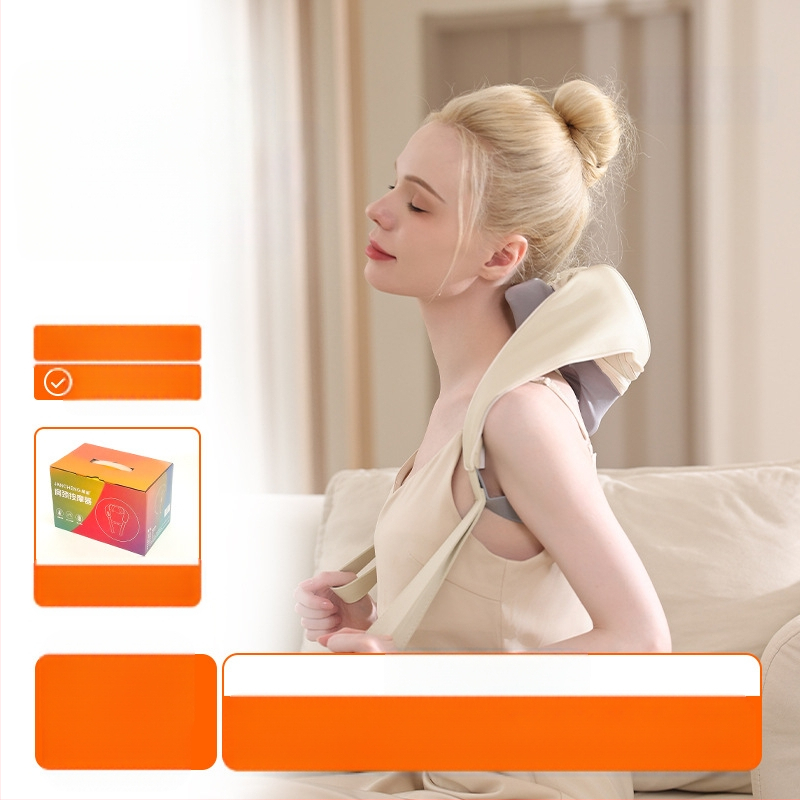 RN01 Masažer trapezijskog mišića ramena i vrata – 6 glava masaže, punjiva baterija, infracrvena fizioterapija, 3. stupanj, tajmer