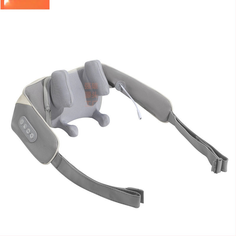 Massager za vrat i ramena s infracrvenom fizioterapijom, 6 masažnih glava, punjivi, model A6688, 3 brzine